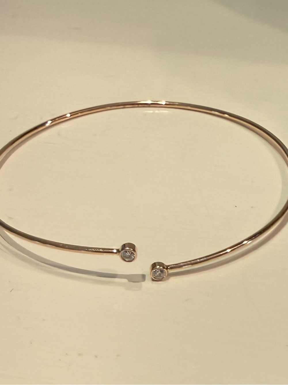 Tiffany & Co. Elsa Peretti Rose Gold Diamond Hoop Single-row Bangle